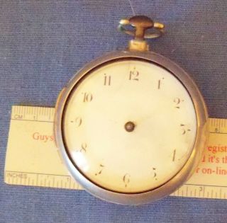 Fusee 1807 Sterling " Tg " T Goslee Pocket Watch L Roberts London No Res