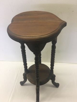 Victorian Carved Hand Made Mahogany WoodOpen Barley Twist Plant Stand Table 3