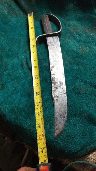Confederate States D Guard Bowie Knife.  Irin Tracks In The Handle.  17in Long