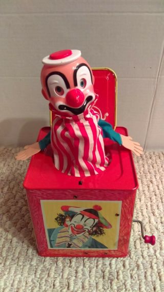 Vintage 1961 Mattel Jack In The Box Clown With Box NMIB 2