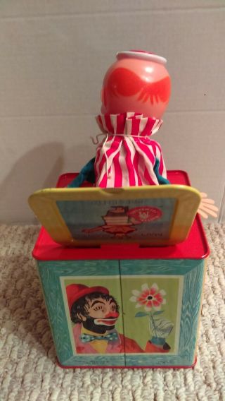 Vintage 1961 Mattel Jack In The Box Clown With Box NMIB 7