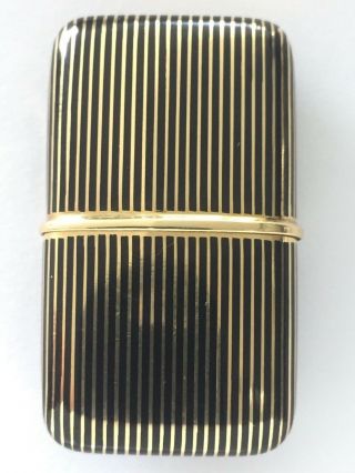 CARTIER ENAMEL 18K SOLID GOLD SLIDE TRAVEL WATCH WITH MOVADO ERMETO 4