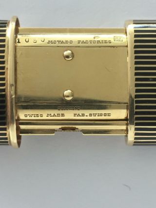 CARTIER ENAMEL 18K SOLID GOLD SLIDE TRAVEL WATCH WITH MOVADO ERMETO 7