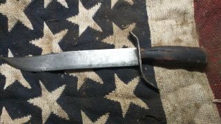 RARE CIVIL WAR STYLE ANTIQUE VINTAGE CONFEDERATE BOWIE KNIFE.  MARKED CSA. 2