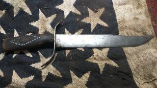 RARE CIVIL WAR STYLE ANTIQUE VINTAGE CONFEDERATE BOWIE KNIFE.  MARKED CSA. 3