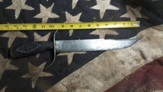 RARE CIVIL WAR STYLE ANTIQUE VINTAGE CONFEDERATE BOWIE KNIFE.  MARKED CSA. 7