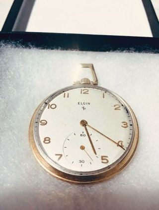 Reloj De Bolsillo Elgin 10k Gold (funcionando) En Perfecto Estádo