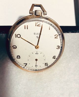 Reloj De Bolsillo Elgin 10k Gold (Funcionando) En Perfecto Estádo 2