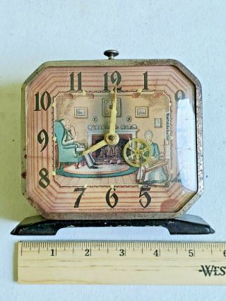 Vintage Illustrated Dial Alarm Clock - Or Restoration