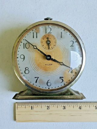 Vintage Pilot Alarm Clock - Running