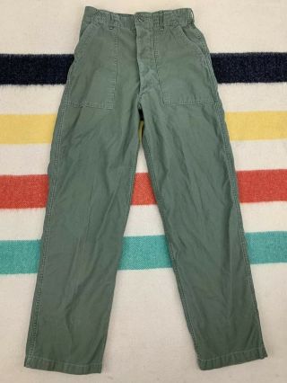 Vintage 60s 70s Us Military Army Type 1 Cotton Combat Trousers Pants 27x31