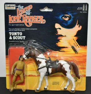 Legend Of The Lone Ranger Tonto & Scout Figure Gabriel 1981
