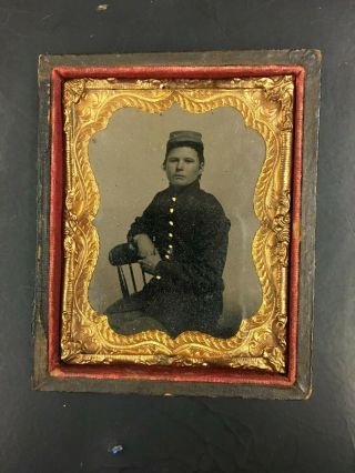 Colorized Ninth Plate Ambrotype Of A Union Soldier Very Clear Image Civil War