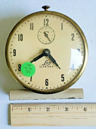 Vintage Lux Claridge Alarm Clock - Running