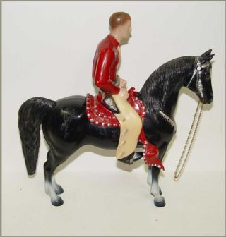 1950’s Hartland Plastic Toy Western Cowboy Chaps Saddle & Black Horse