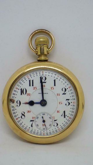 Quality Antique Howard Gold Fill Pocket Watch 17 Jewels Series 2 Dated 1912 A/f