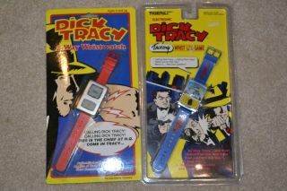 Vintage Dick Tracy Talking Wrist Lcd Game Tiger Electronic Playmates Watch