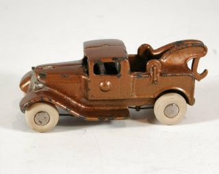 1920s Cast Iron Take Apart Tow Truck / Wrecker Toy By Kilgore In Paint