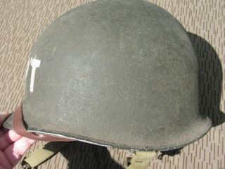 Rare WW2 WWII US Navy Ship Captain ' s Battle Station ' s Helmet M1& Liner 3