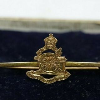 Very Old 9ct Gold Military Pin Brooch Royal Artillery - Very Rare - L@@k