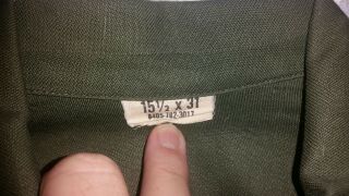 Vietnam US Majors OG107 Cotton Sateen Uniform Shirt - Dated 1967 2