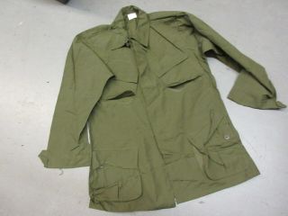 Us Vietnam Era 1970 Dated Ripstop Slant Pocket Jungle Shirt Medium Regular Og107