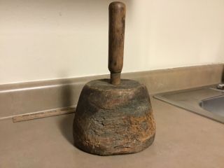 Antique Wood Mallet - Burl - Wooden Wodworking Hammer Primitive Carpenter Tool