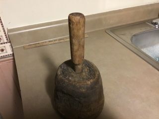 Antique Wood Mallet - BURL - Wooden Wodworking Hammer Primitive Carpenter Tool 4