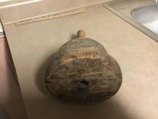 Antique Wood Mallet - BURL - Wooden Wodworking Hammer Primitive Carpenter Tool 5