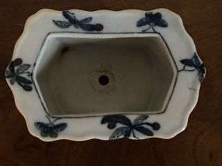Vintage Chinese Porcelain Blue & White Planter Flower Pot Vase United Wilson 3