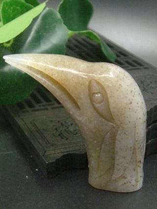 Vintage Chinese Antique Celadon Nephrite Hetian - Jade Eagle Heapendants/statues50