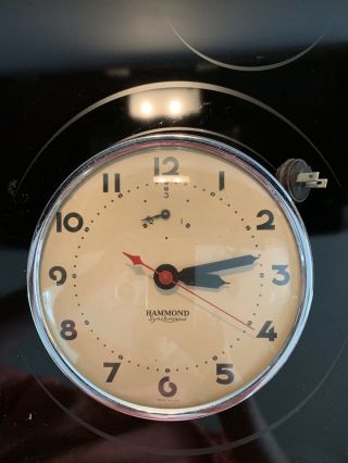 Vintage Art Deco Hampton Synchronous Electric Wall Clock