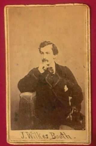 Cdv John Wilkes Booth Ca.  1860 