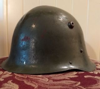 Bulgarian Military Helmet W/complete Liner & Chin Strap