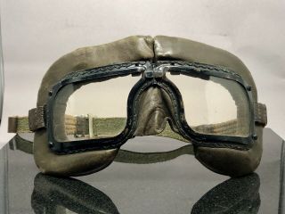 WW2 RCAF RAF Mk III Pilot Flight Goggles “Lukors” Military Rare Marked Canadian 12