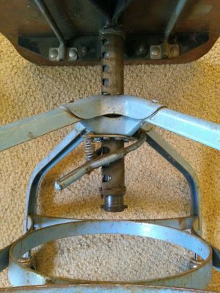 Vtg Antique Drafting Office Chair Toledo UHL Industrial Swivel Adjustable Metal 3
