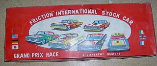 Vintage Friction International Stock Car Shudo Japan Tin Toy Rare Old Stock