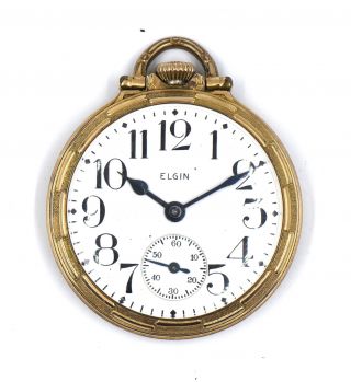 Vintage Elgin Model 7 Open Face Pocket Watch 17 Jewel 16s Gold Filled C1935