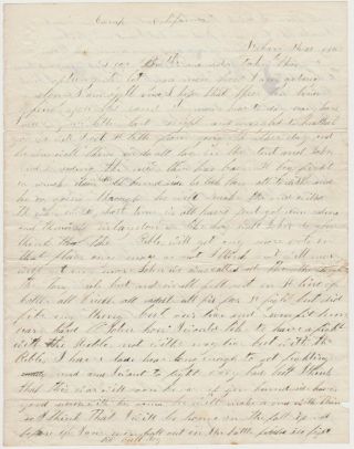 1862 Civil War Soldier Letter Camp California Alexandria Burnside Will Win War
