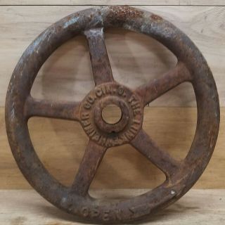 Vintage Rare 10 " Lunkenheimer Cast Iron Valve Handle Wheel Steampunk Antique