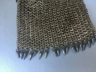 Antique Victorian Chainmail Chain Link Metal Purse,  Chatelaine,  Drawstring Bag 2