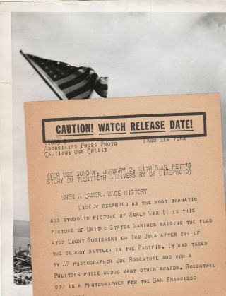 Associated Press Photo Of The Iwo Jima Flag Raise Ww2