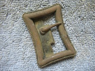 Dug Cast Brass Sash Buckle From C.  S.  Picket Post - White 