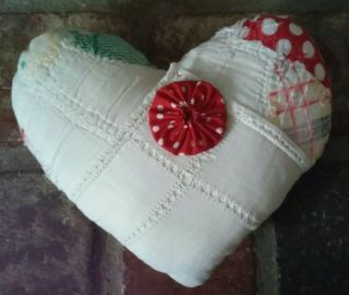 Cutter Quilt Heart Pillow 571.  Great Gift Idea