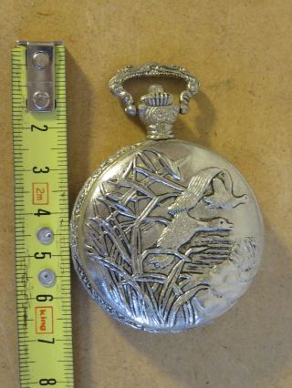 vecchio orologio da tasca KRISTAL antimagnetic con cassa ANATRE IN PALUDE canne 4