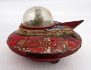 Vintage Old Rare Wind Up Fire Sparkling L 101 Space Ship Litho Tin Toy Japan? 4