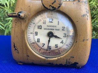 Vintage Stevenson Mfg.  HAWKEYE MEASURED TIME Art Deco Clock / Timer 4