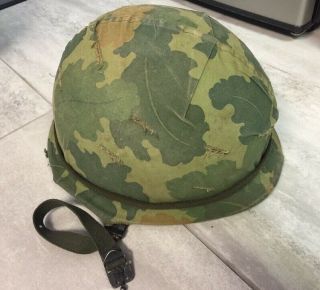 1960s Vietnam War Us Military Army Airborne Paratropper M1 Helmet Complete
