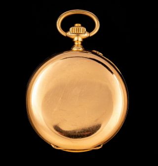 L.  LEROY & Cie Paris,  No 65942,  chronograph 18K gold,  enamel dial,  circa 1900 3