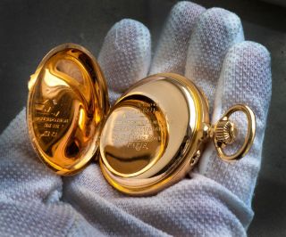 L.  LEROY & Cie Paris,  No 65942,  chronograph 18K gold,  enamel dial,  circa 1900 6